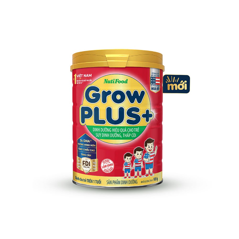 SỮA BỘT GROW PLUS ĐỎ 900G date 5/2025