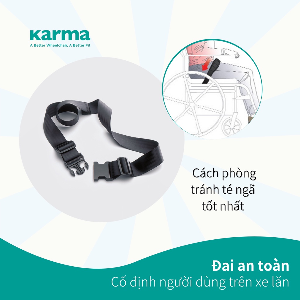 Phụ Kiện Xe Lăn KARMA Đai An Toàn Cho Người Ngồi Xe Lăn