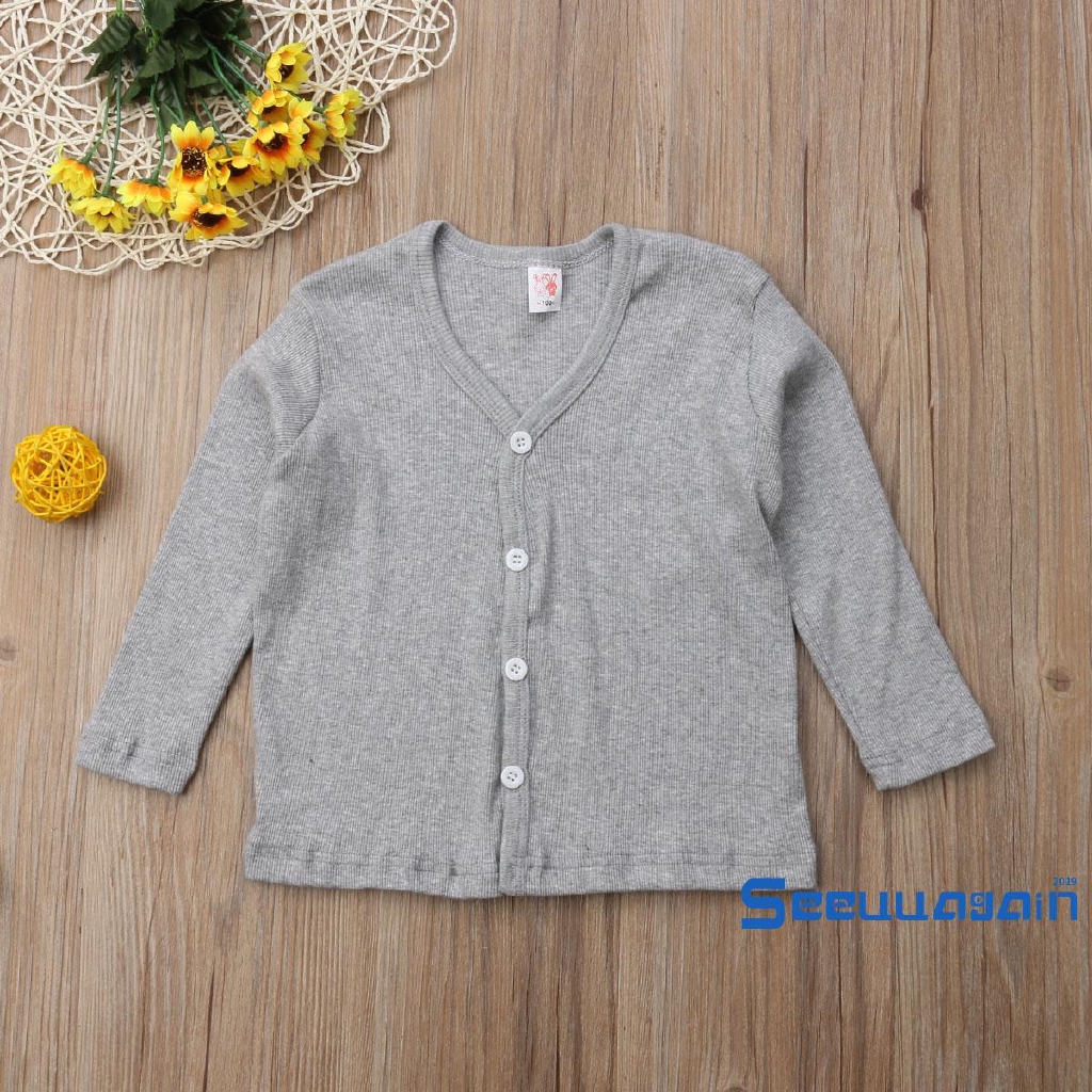 Áo Khoác Cardigan Dệt Kim Tay Dài Cho Bé