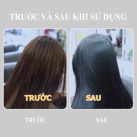 Thuốc Nhuộm Tóc Màu XANH DƯƠNG ĐEN KHÓI, Xanh Đen Khói Không Tẩy Tặng Kèm Oxy , Găng Tay , Mũ Ủ