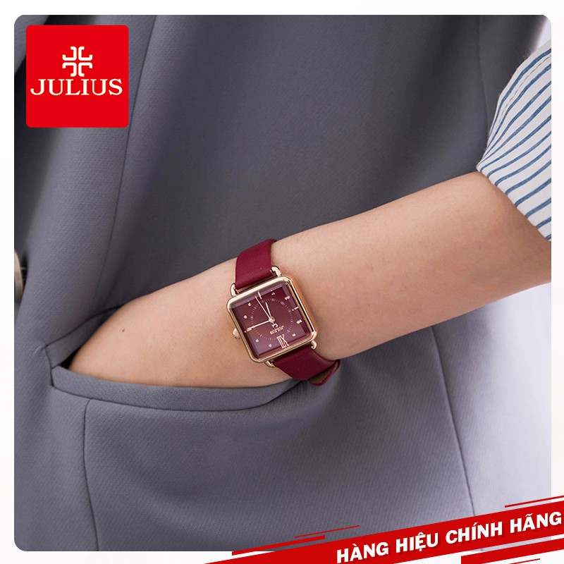 Đồng hồ nữ Julius Hàn Quốc JA-1123 dây da nhiều màu | BigBuy360 - bigbuy360.vn