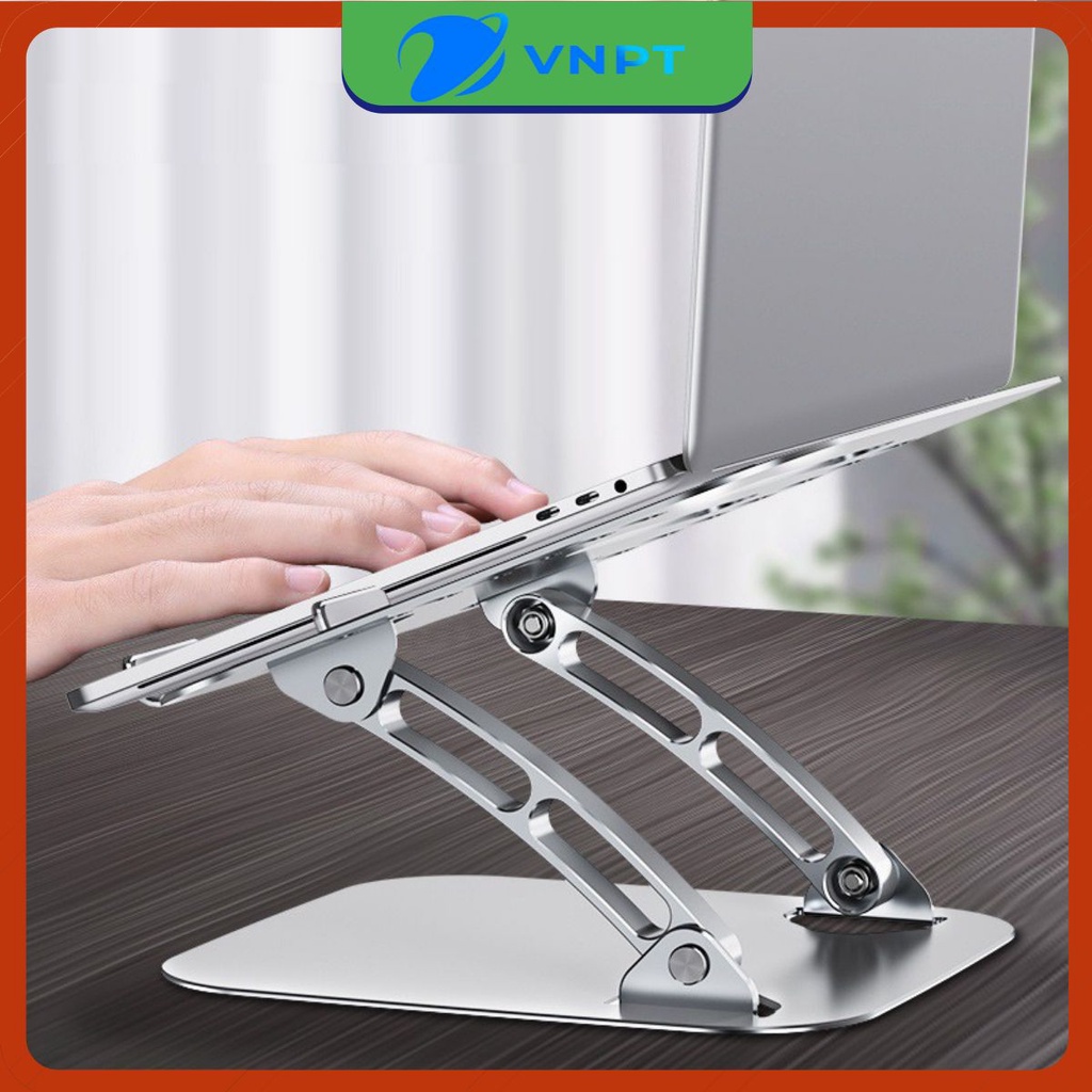 Giá đỡ nâng laptop stand nhôm T602 một chân, chỉnh góc nghiêng và hỗ trợ tản nhiệt máy tính xách tay.