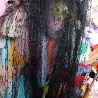 Vải voan lưới may váy