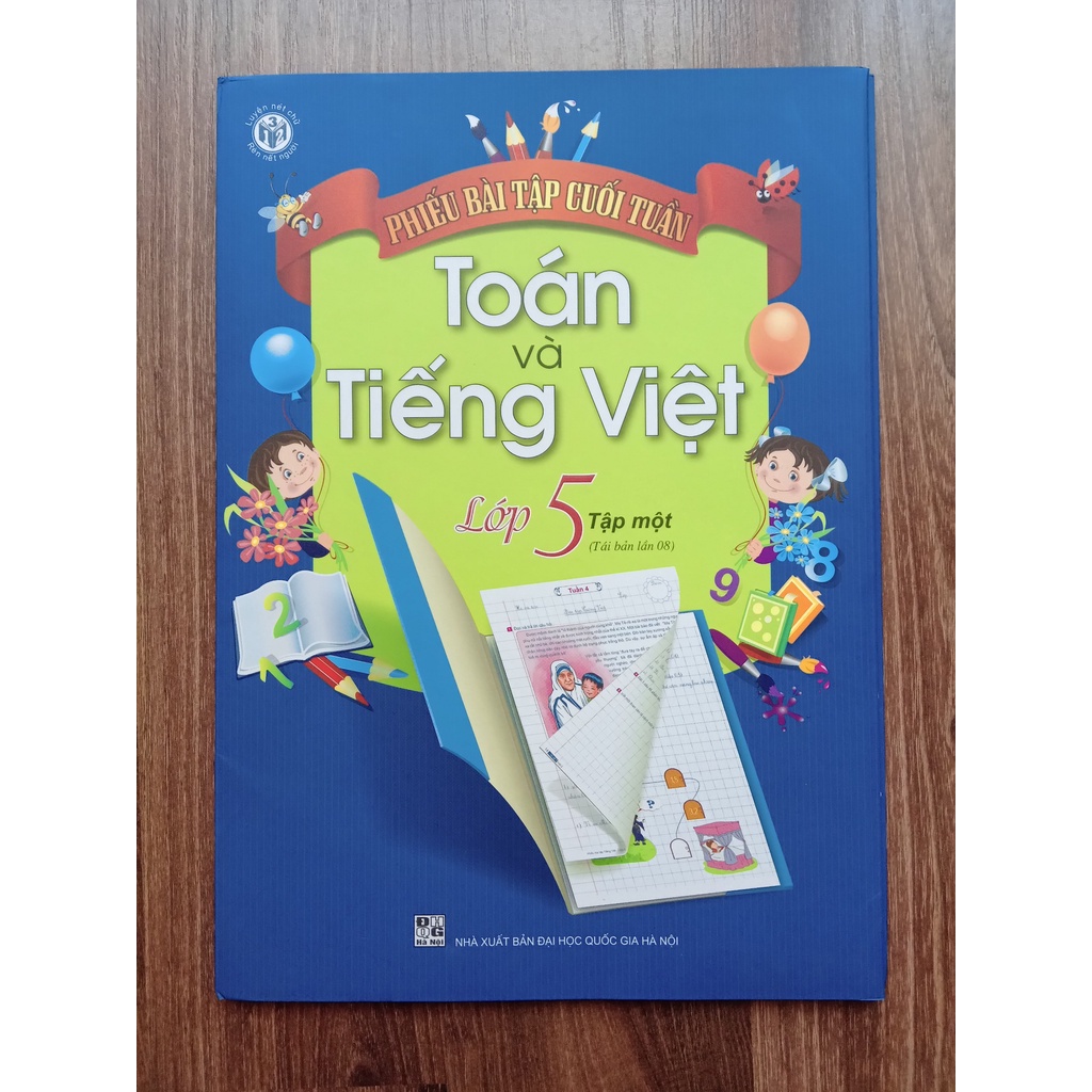 Sách - Combo Phiếu Bài Tập Cuối Tuần Toán Và Tiếng Việt Lớp 5 (2 Tập)