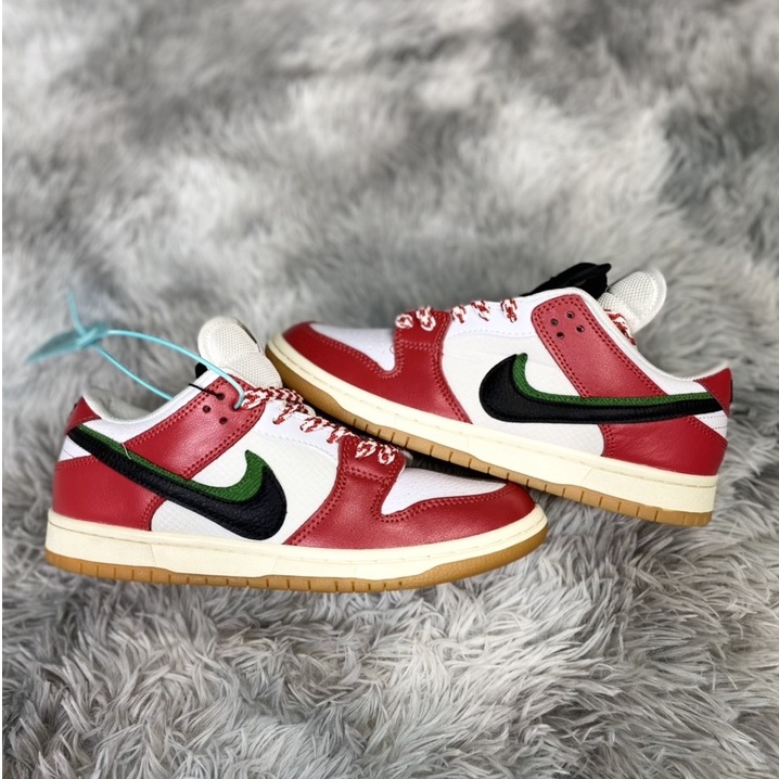 Giày thể thao air Jordan 1, Giày ari jordan 1 sb dunk low pro đỏ trắng 21 cực đẹp