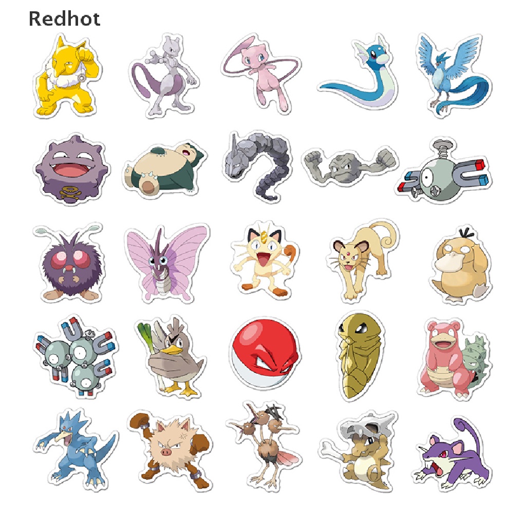 Bộ 100 Sticker Hoạt Hình Pokemon Trang Trí Xe Đạp
