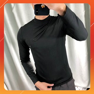 Áo giữ nhiệt lót nỉ cao cổ nam cao cấp dày dặn ấm áp