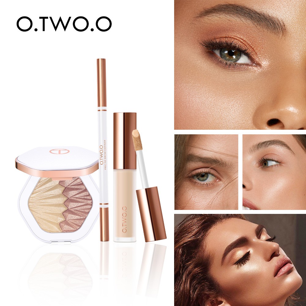 Set Dụng Cụ Trang Điểm O.TWO.O Gồm Bút Kẻ Mày + Phấn Bắt Sáng 2 Trong 1 + Kem Che Khuyết Điểm Dạng Lỏng 136g | BigBuy360 - bigbuy360.vn