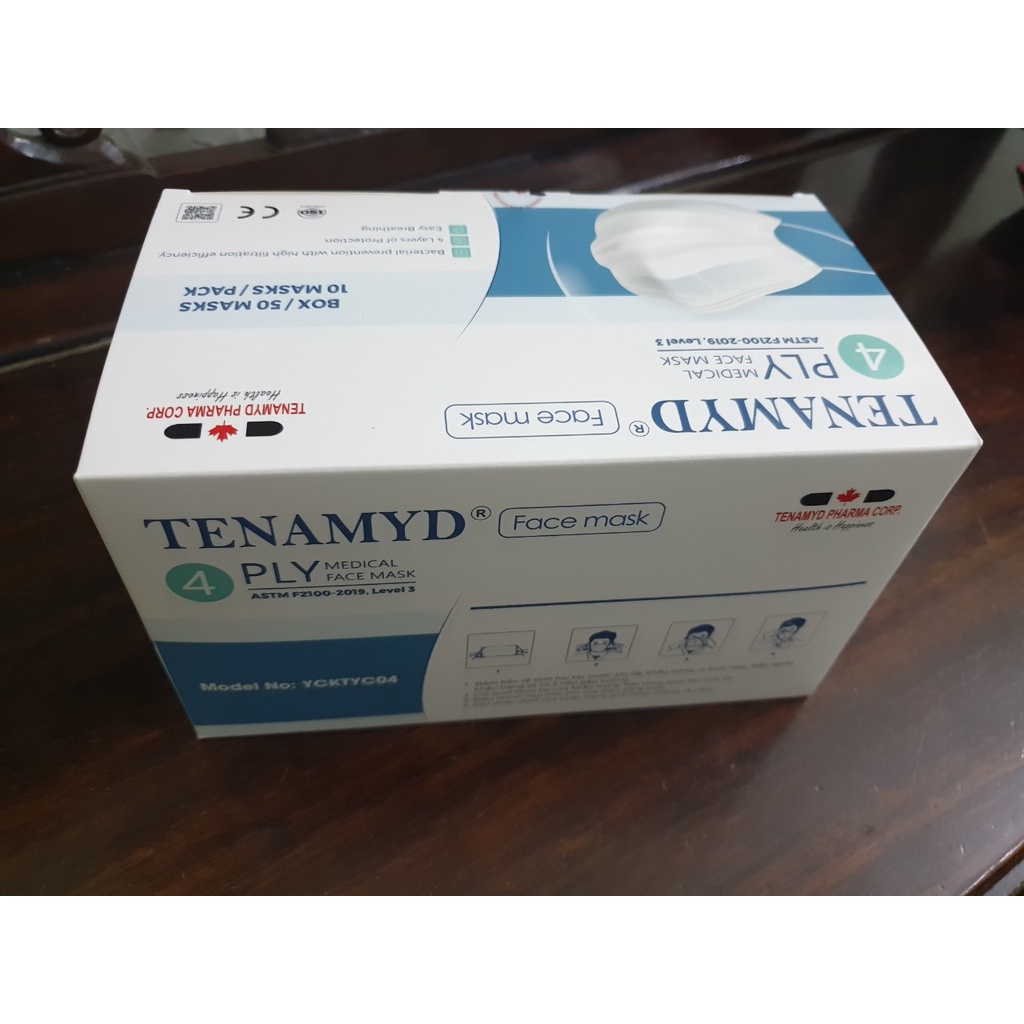 KHẨU TRANG Y TẾ 4 LỚP TENAMYD