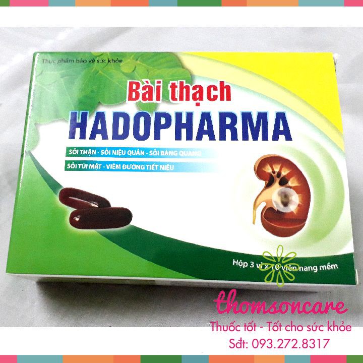 Bài thạch HADOPHARMA - hỗ trợ cho người bị sỏi thận