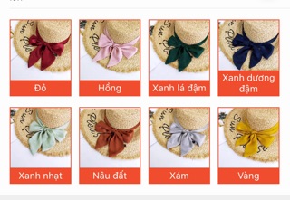 Khăn thắt nơ cổ áo sơ mi xinh lụa trơn nhiều màu