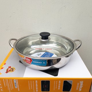 Nồi lẩu inox dùng trên bếp từ size24.26.28