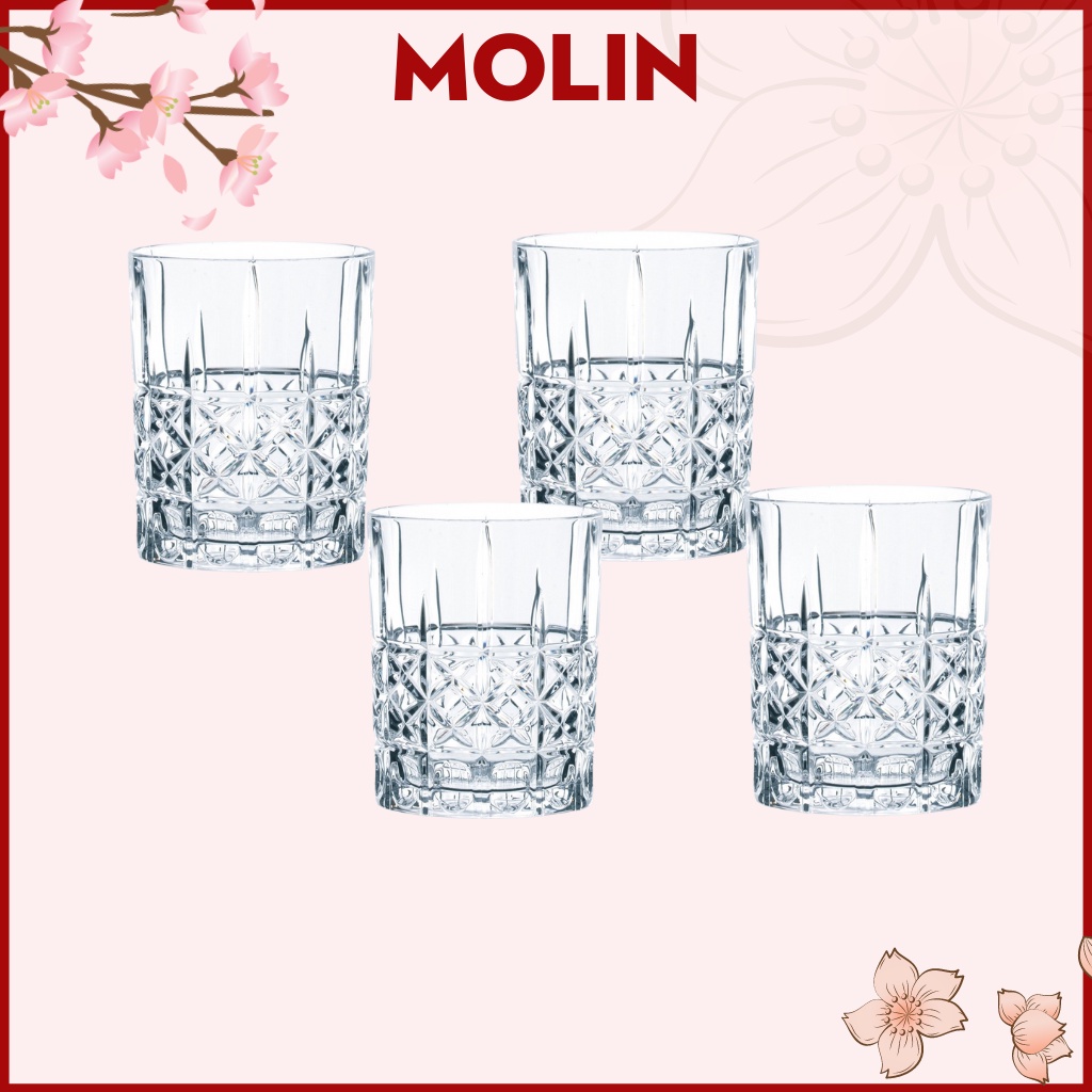 Bộ 4 cốc pha lê NACHTMANN NOBLESSE 55ml 100694 stamper 4 chi tiết