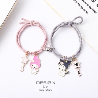 Kuromi Melody Couple Vòng Tay Một Cặp Để Gửi Cho Bạn Trai Bao Da Nhỏ Bạn Gái Nam Châm Thu Hút Vòng Tay Đầu Dây Nữ