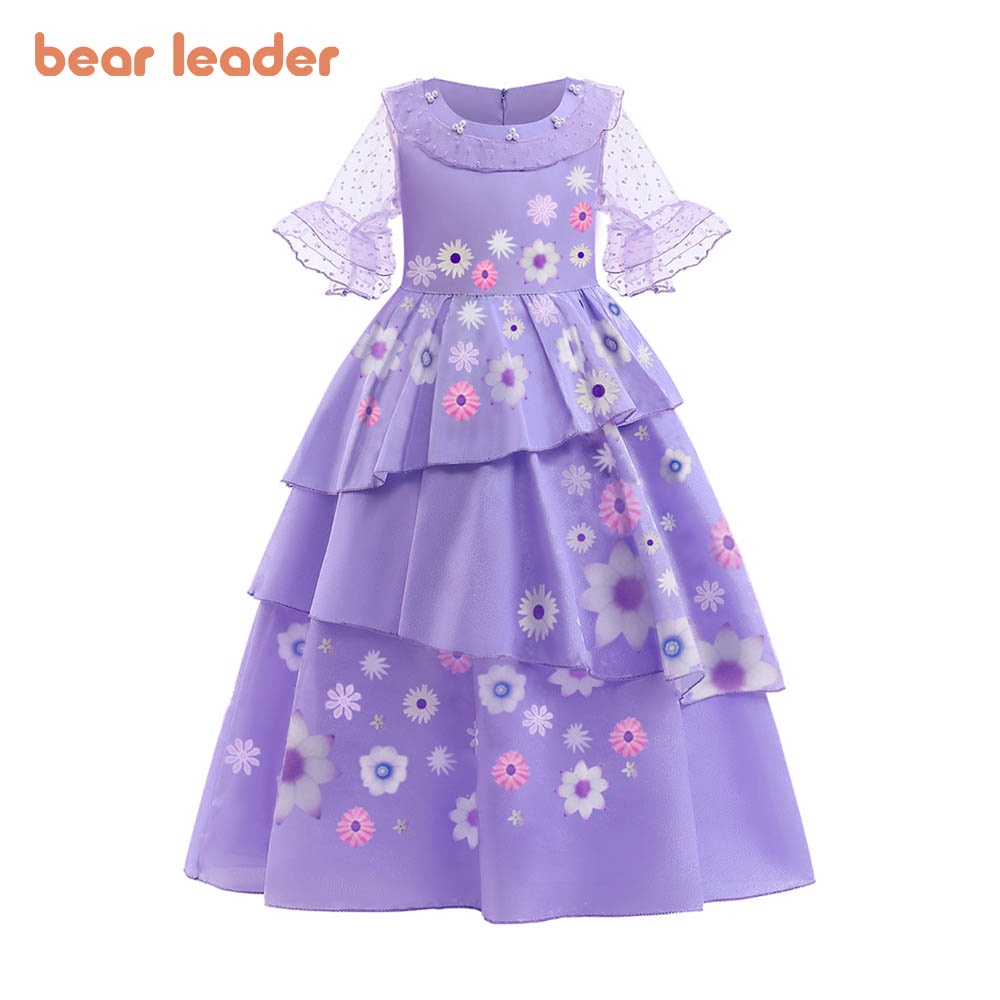 BEAR LEADER Đầm Hoa Hóa Trang Công Chúa Encanto Isabela Madrigal Cho Bé Gái
