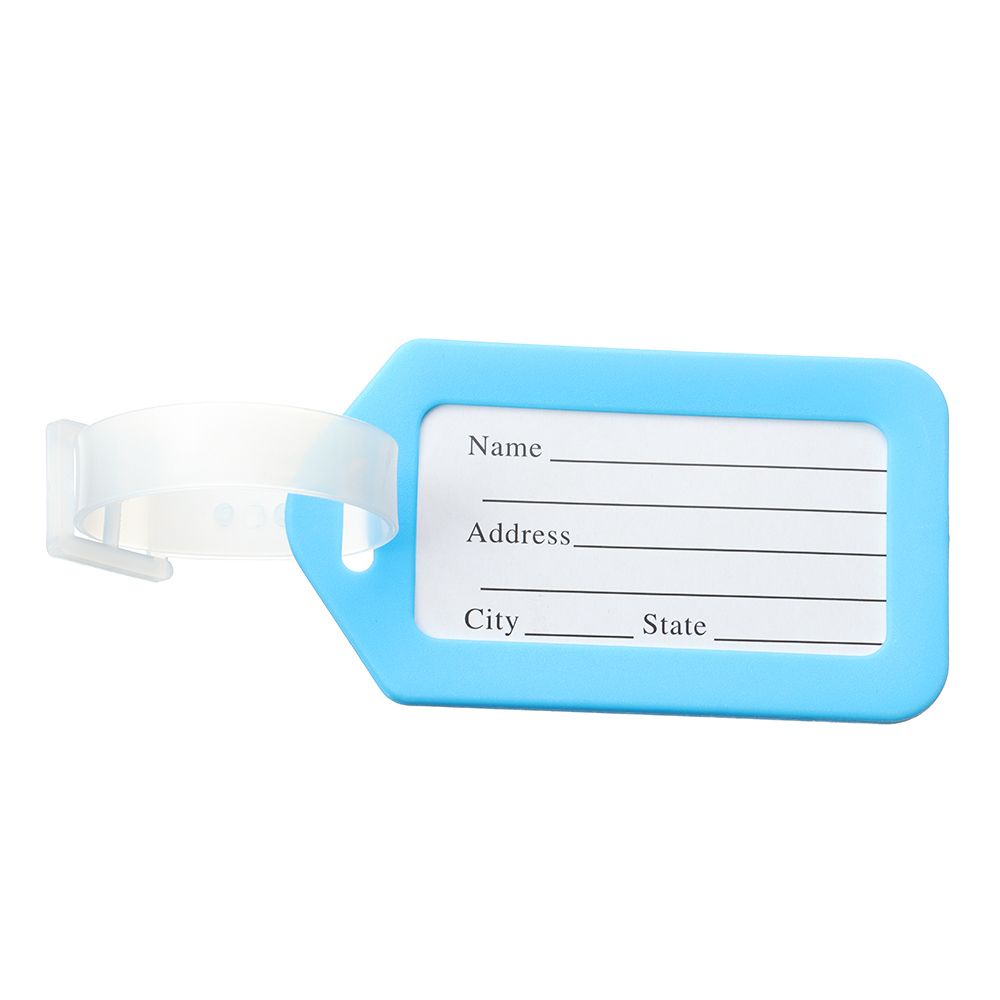 Set 5 thẻ móc khóa gắn tấm id hành lý bằng nhựa nhiều màu sắc lựa chọn