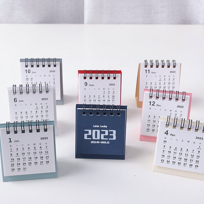Lịch Năm 2023 Mini Để Bàn Màu Sắc Đơn Giản