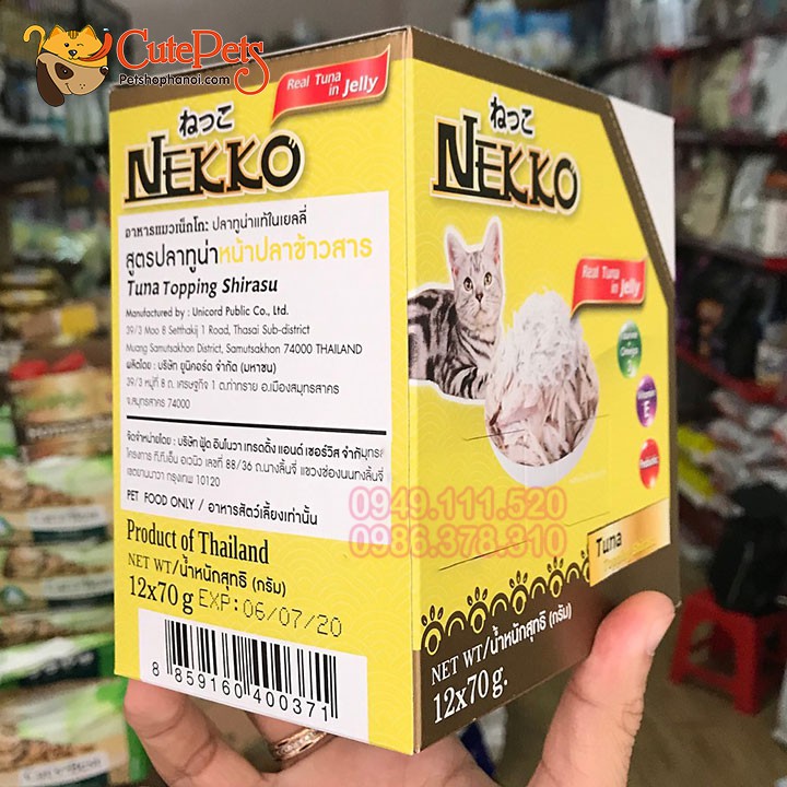 [Hộp 12 Gói] Pate Nekko 70g Dành cho mèo trên 6 tháng - Cutepets