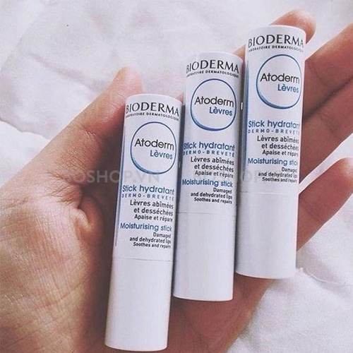 Son Dưỡng Môi Không Màu Bioderma Atoderm Moisturising Stick Chính Hãng Có Bill