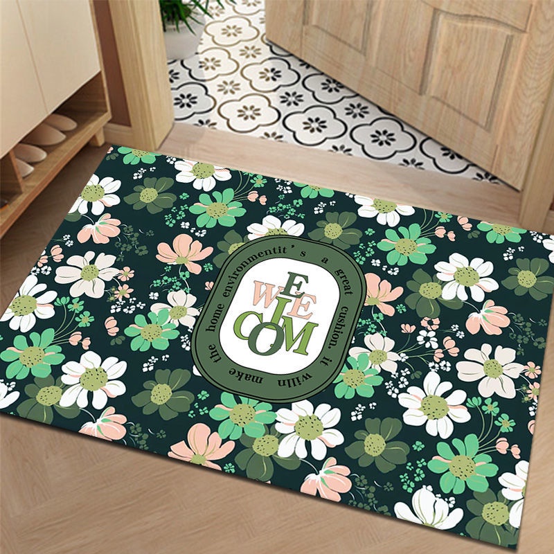 Thảm Lót Sàn Dày Thấm Hút Nước Nhanh Khô Chống Trượt Phong Cách Bắc Âu