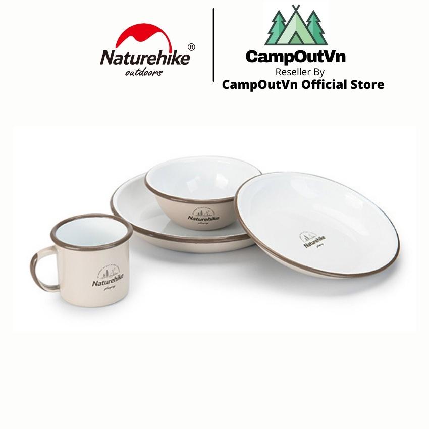 Naturehike Bộ bát đĩa Naturehike campoutvn tráng men glamping camping NH20SJ030 du lịch chất liệu an toàn sử dụng  A311