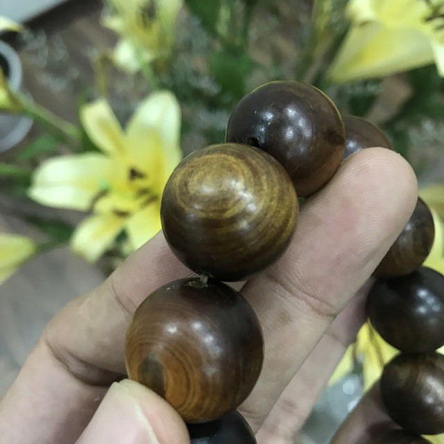 Vòng tay nam gỗ Tô Hợp Bách 20ly mùi thơm ngọt gỗ vân đẹp - tặng kèm dây [BH622-20] HAHANCO