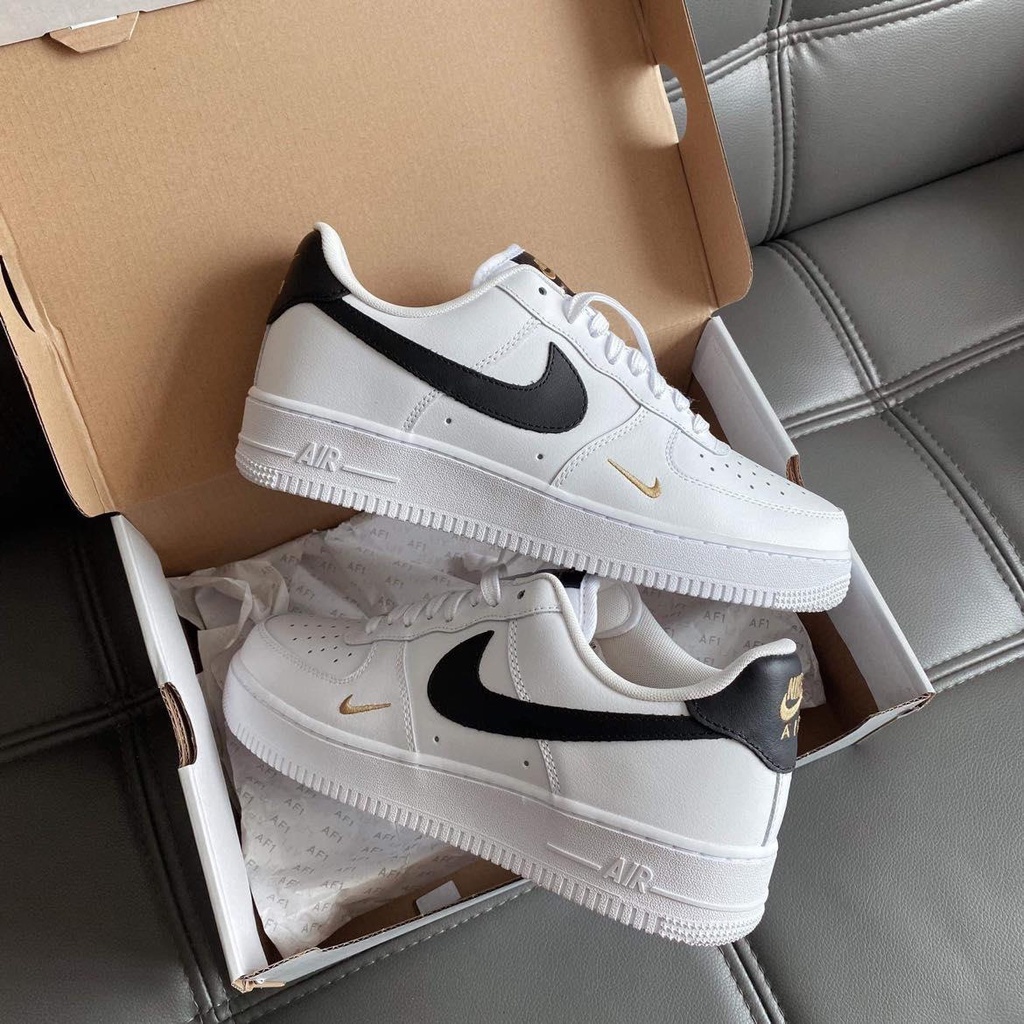 Giày Nike_Air Force 1 Vệt Nâu Cổ Thấp Thể Thao Nữ Nam Giày Sneaker AF1 Trắng Đế Cao Đi Học Giá Rẻ Full Box