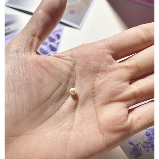 hạt trai trắng ngà sứ không bọng 4mm