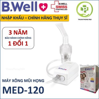 [CÓ VOUCHER -70K] Máy xông phun khí dung mũi họng B.Well Swiss MED-120. (Hàng nhập Thụy Sĩ)