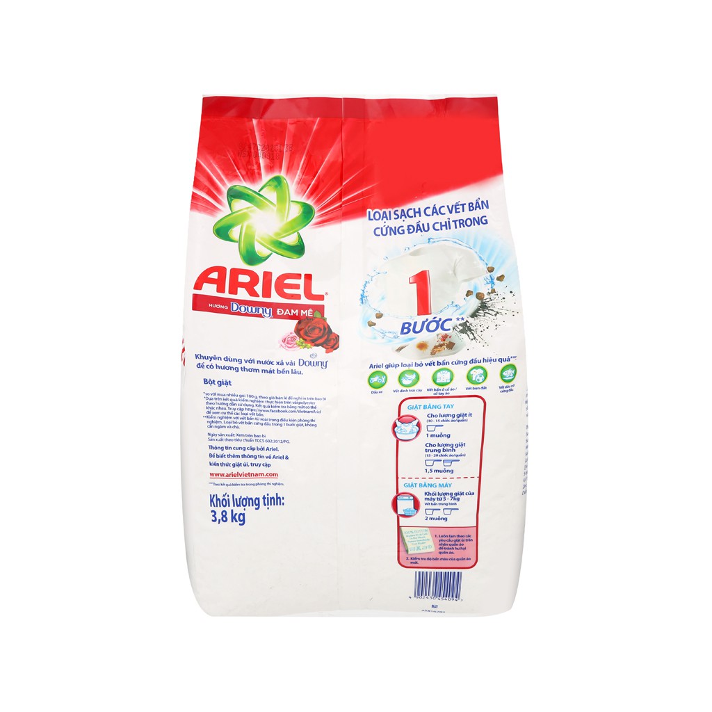 Bột giặt Ariel hương downy đam mê 3.8kg