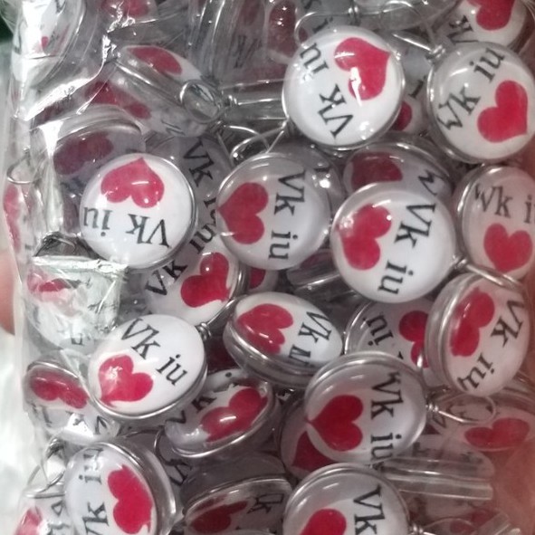 Mặt hình 10c = 38k / 1 gói " ck iu vk iu " [ gạch thủy tinh handmade ]