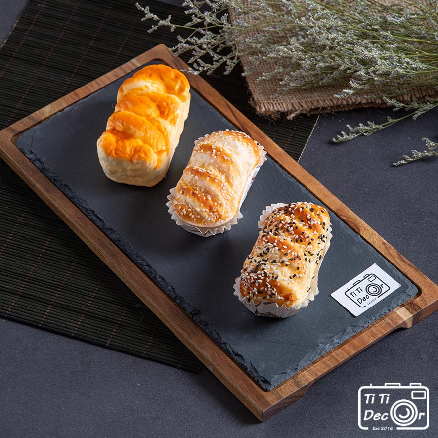 Thớt gỗ mặt đá - trưng bày sản phẩm, đồ ăn, mẫu hàng, bánh nướng, miếng sushi, đạo cụ chụp ảnh, quay phim - TiTi Decor