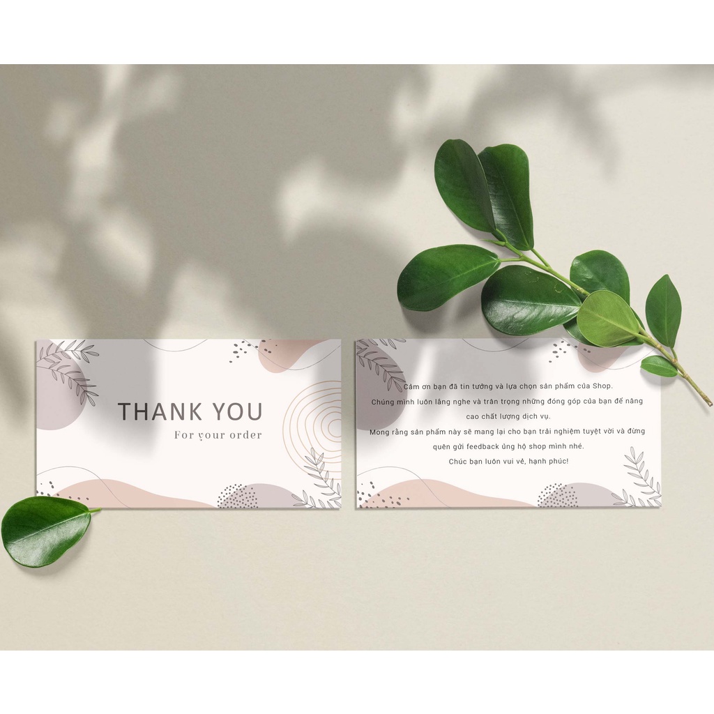 Card cảm ơn, Thank you card, Thiệp cảm ơn khách hàng cho các shop, mẫu vintage có sẵn