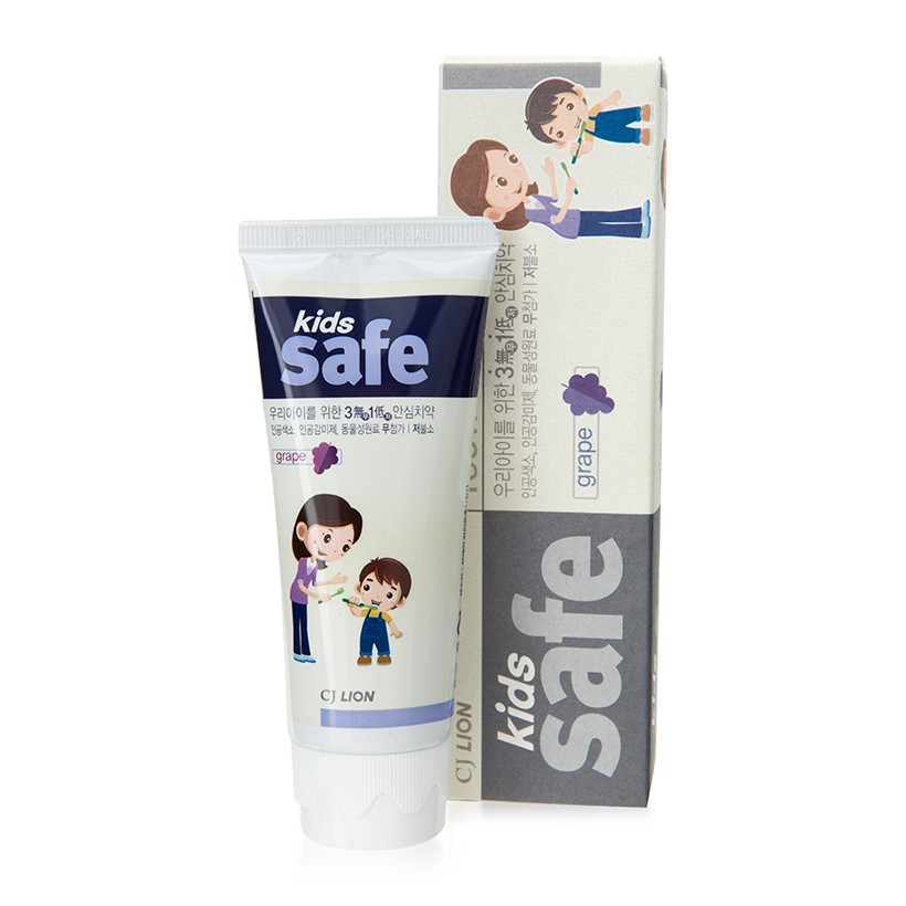 Kem Đánh Răng Cho Bé Hương Trái Cây Thươm Mát Kids Safe Lion 90g (100% Korea)