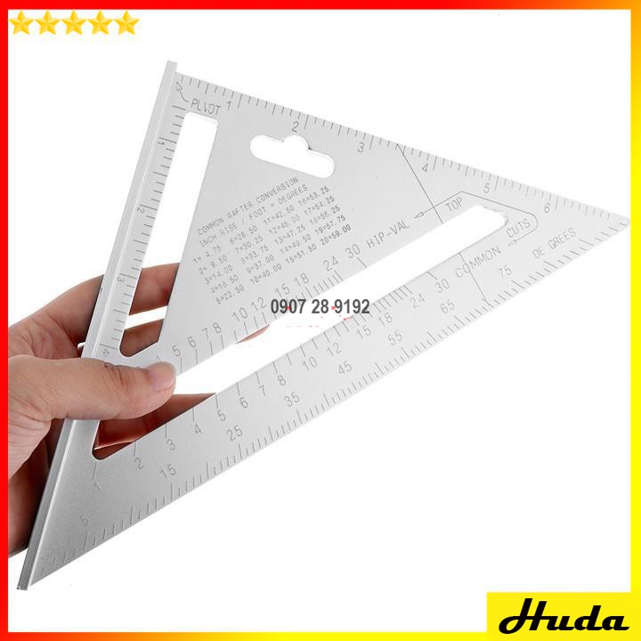 Thước tam giác nhôm Thước eke nhôm đo góc vuông đa năng  -  đồ làm mộc