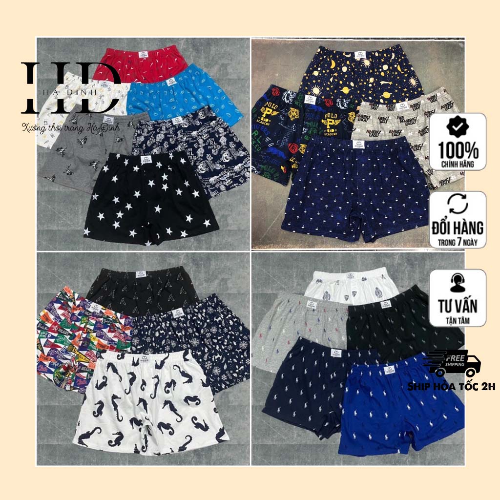 Quần Short thun nam mặc nhà thoải mái, quần đùi nam cotton mặc ngủ - Hà Đinh