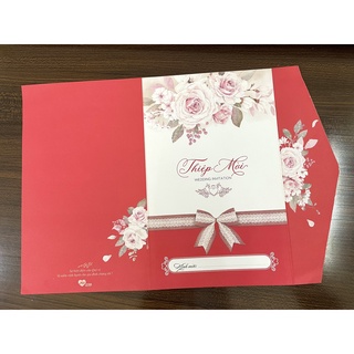 Thiệp cưới hoa nơ