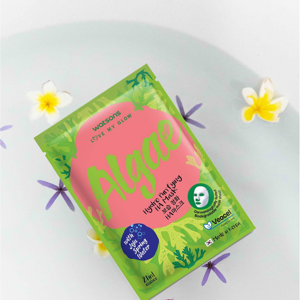 Mặt Nạ Watsons Algae Hydro Purifying HA Phục Hồi Độ Ẩm 21ml