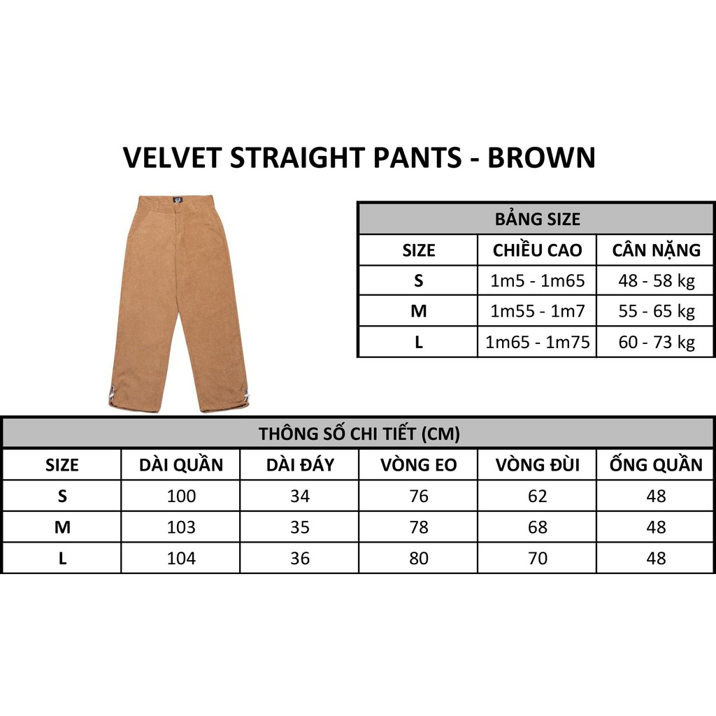 Quần ZOMBIE® Velvet Pants - Brown