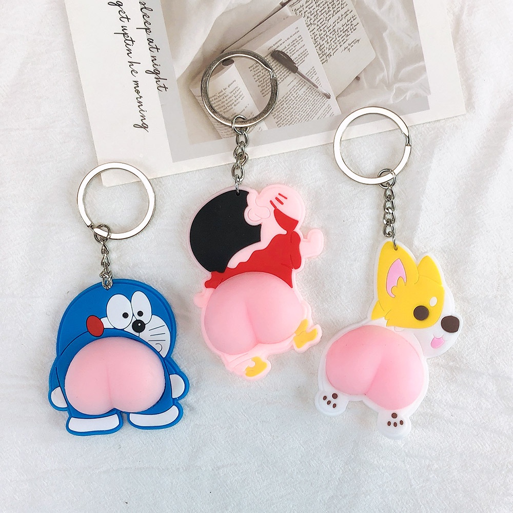 Móc Khóa Mông Quả Đào Squishy Mềm Dẻo Siêu Đáng Yêu - Móc Chìa Khóa Hoạt Hình DUASHOP.