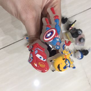 Jibbitz sticker icon 3D gắn dép sục có đèn có lò xo