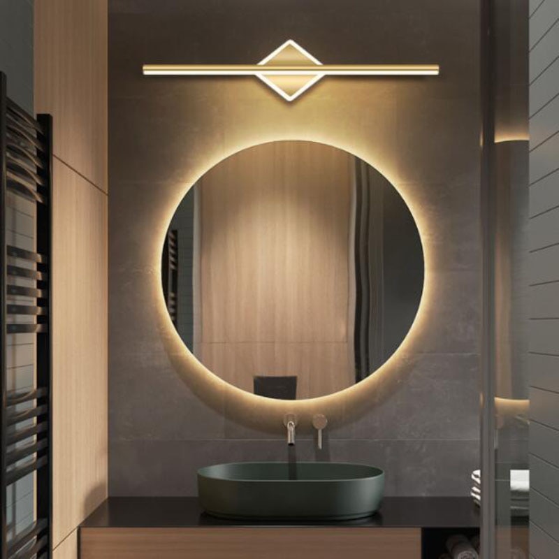 gương Ánh sáng từ tường sáng tân, siêu sáng, đèn pha phản chiếu đèn dầu trang trí nhà vệ sinh  