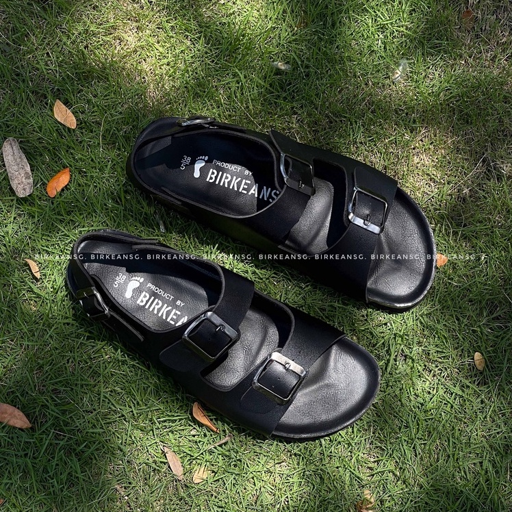 - GIÀY 2 KHOÁ MÀU ĐEN LÓT MÀU ĐEN DA PU UNISEX