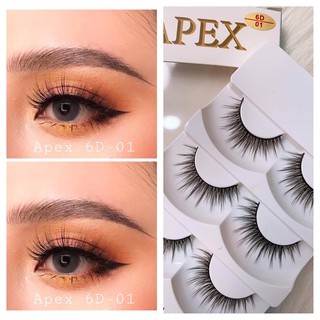 Combo 10 hộp lông mi apex mẫu 6d-01 hộp 5 cặp