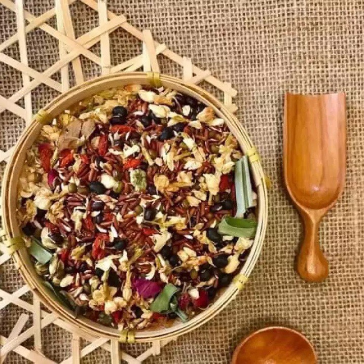 Trà Gạo Lứt Đậu Đen Hoa Nhài Cỏ Ngọt Rang Tay 1Kg -Trà Gạo Lức Đậu Đen Giảm Cân, Trà Gạo Lứt Thực Dưỡng