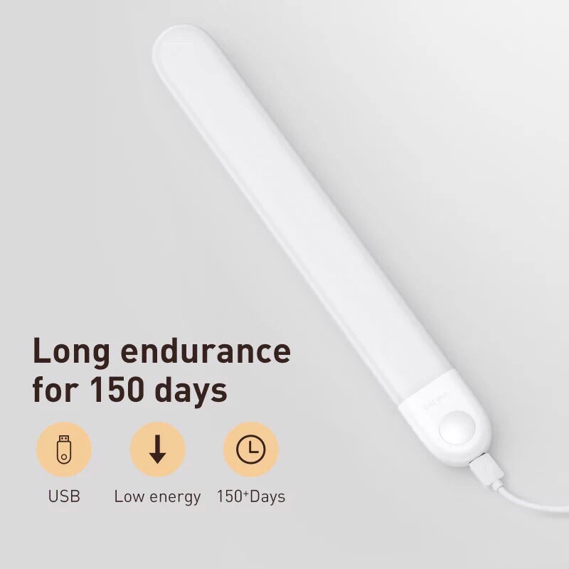 Đèn Led gắn tường cảm biến chuyển động ban đêm trang trí tủ quần áo Baseus chính hãng