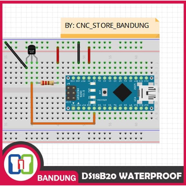 Cảm Biến Nhiệt Độ Ds18b20 Chống Thấm Nước Cho Arduino Uno