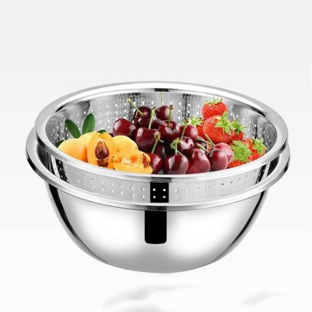 5 MÓN RỔ VÀ THAU INOX CAO CẤP