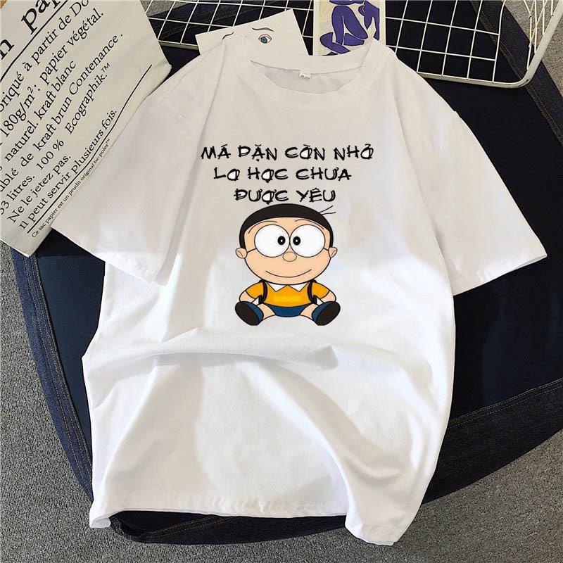 BTS Áo thun unisex nam nữ in hình NOBITA cực dễ thương chất vải Cotton mềm mịn mát