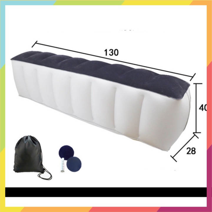 Gối bơm hơi gác chân trên ô tô 5 chỗ 7 chỗ tặng kèm máy bơm 12v 2021 - eurooutlet